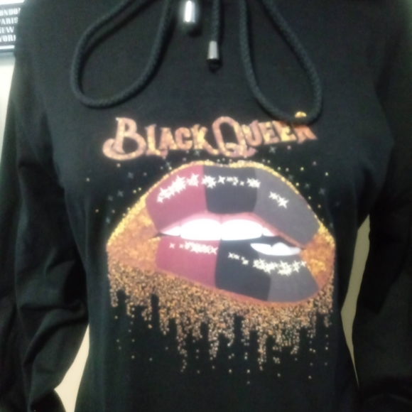 💥 CLOSET CLOSING SALE 💥 Ladies Black Hoodie Dress-1 - Picture 3 of 5